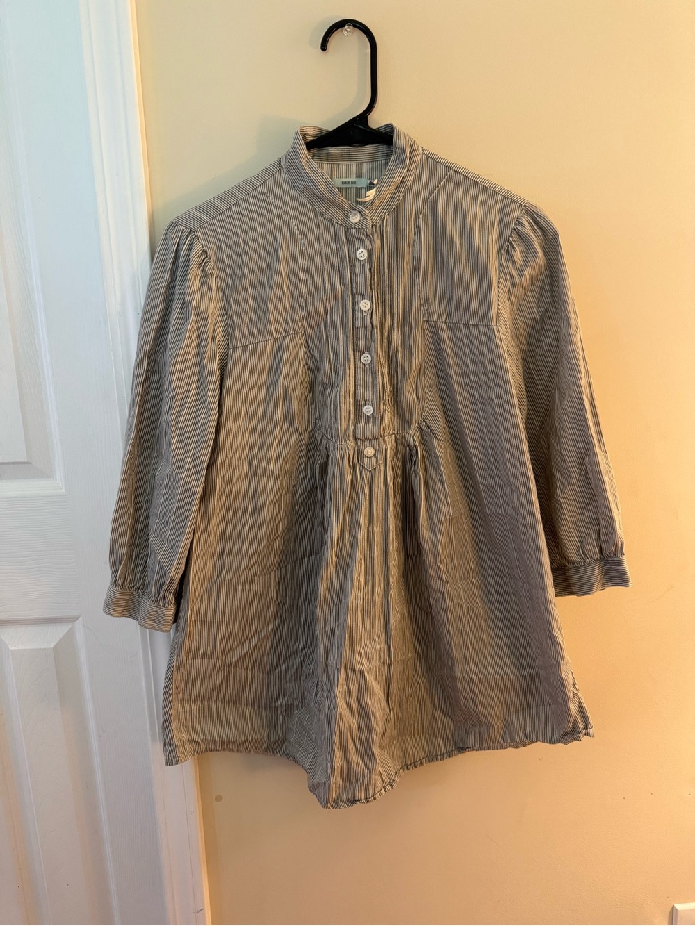 Kimchi Blue Striped Button-Front Shirt - Light Gray